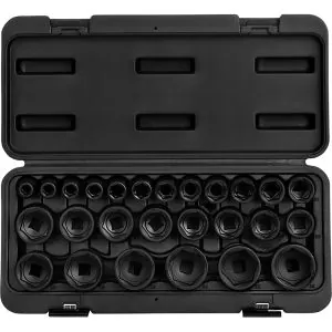26 Pc. 1/2" Drive Metric Impact Socket Set