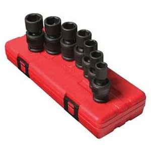 1/2" Drive, Metric Universal Impact Socket Set, 7 Pc.