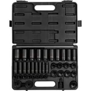 39 Pc. 1/2" Drive, SAE Master Impact Socket Set