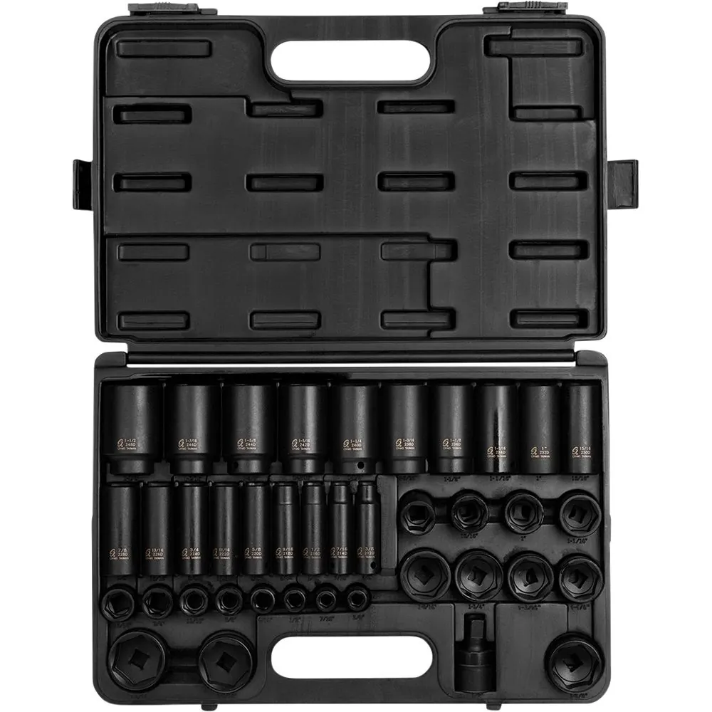 39 Pc. 1/2" Drive, SAE Master Impact Socket Set
