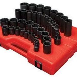 1/2" Drive, 12 Pt. SAE Master Impact Socket Set, 39 Pc.