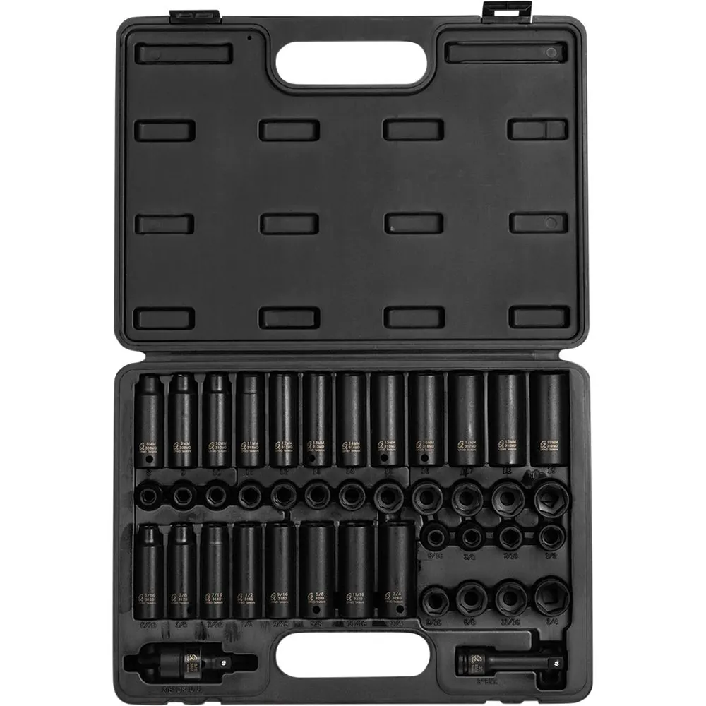 42 Pc. 3/8" Standard & Deep Length Master Impact Socket Set