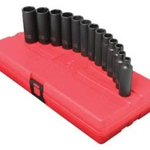 13 Pc. 3/8" Drive Metric Deep Impact Socket Set
