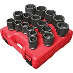 17 Pc. 3/4" Drive SAE Heavy Duty Impact Socket Set