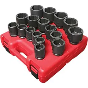 17 Pc. 3/4" Drive SAE Heavy Duty Impact Socket Set