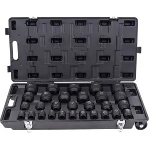 3/4" Dr SAE Impact Socket Set, 29Pc