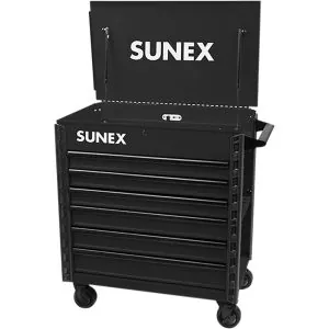 Premium Full Drawer Service Cart - BLACK