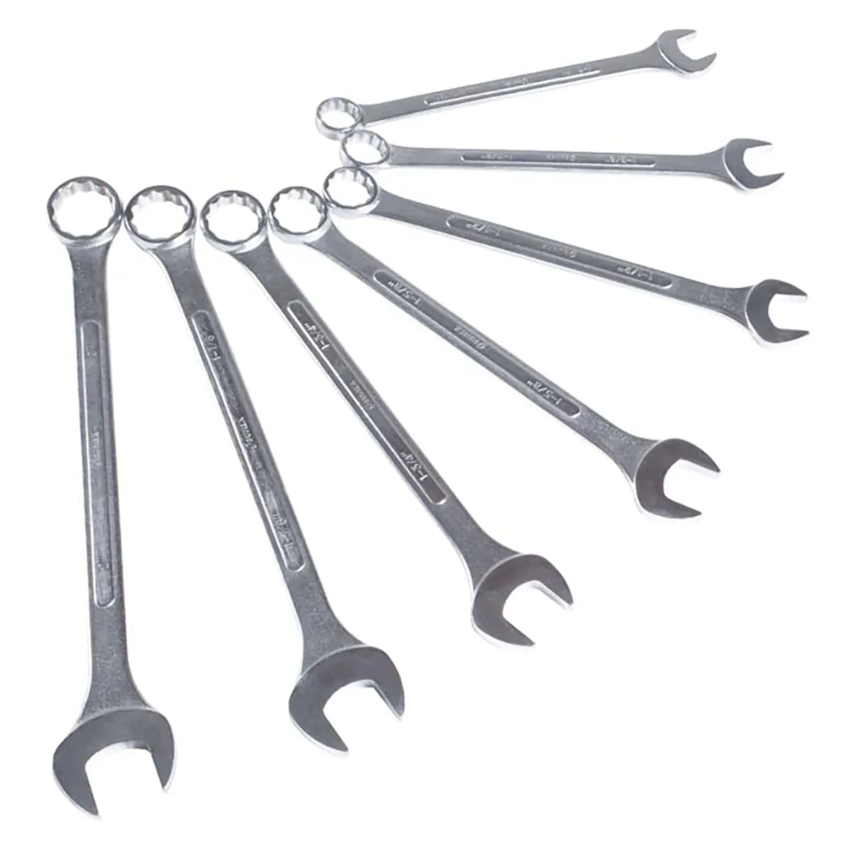 7 Piece SAE Raised Panel Jumbo Combination Wrench Set