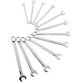 FULLY POLISHED METRIC V-GROOVE COMBINATION WRENCH SET