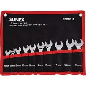 10 Pc. Metric Stubby Combo Wrench Set