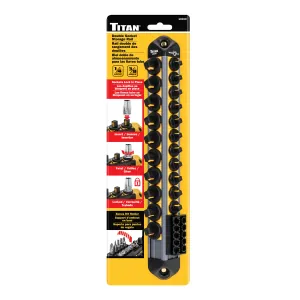 Titan Double Socket Storage Rail 1/4 in. and 3/8 in. Drive
