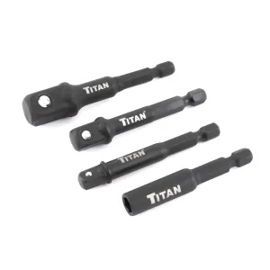 TITAN 4 pc. Impact Socket Adapter & Magnetic Bit Holder