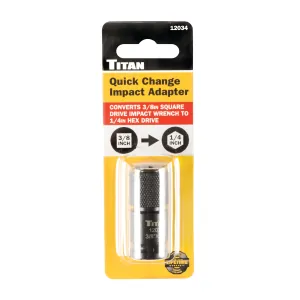 TITAN 3/8" SQUARE DR TO 1/4" HEX DRI