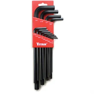 TITAN 13-PC SAE LONG ARM HEX KEY SET