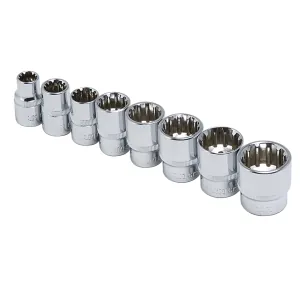 TITAN 8-PC 3/8" DR METRIC SPLINE SOC