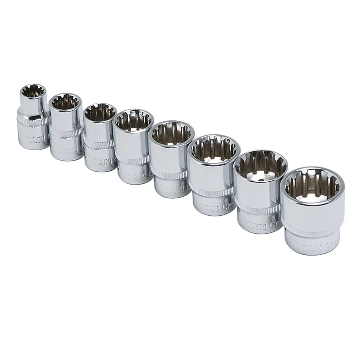 TITAN 8-PC 3/8" DR METRIC SPLINE SOC