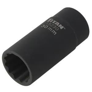 TITAN 1/2" DR 12 POINT AXLE NUT SOCKET,