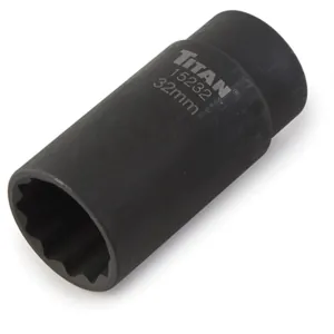 TITAN 32MM 1/2" DR 12PT AXLE NUT SKT