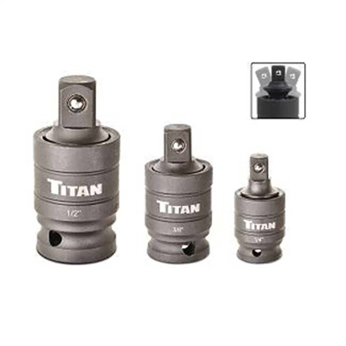 TITAN 3 Pc. Pin-Free Locking Impact U-Joint Set