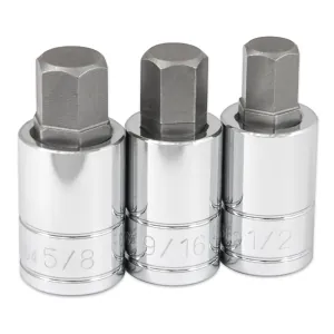 TITAN 3-PC 1/2" DR SAE HEX BIT SOCKE