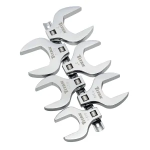 Titan 6 Piece 1/2 Inch Drive SAE Jumbo Crowfoot Wrench Set