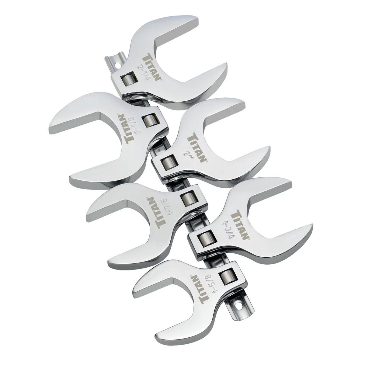 Titan 6 Piece 1/2 Inch Drive SAE Jumbo Crowfoot Wrench Set