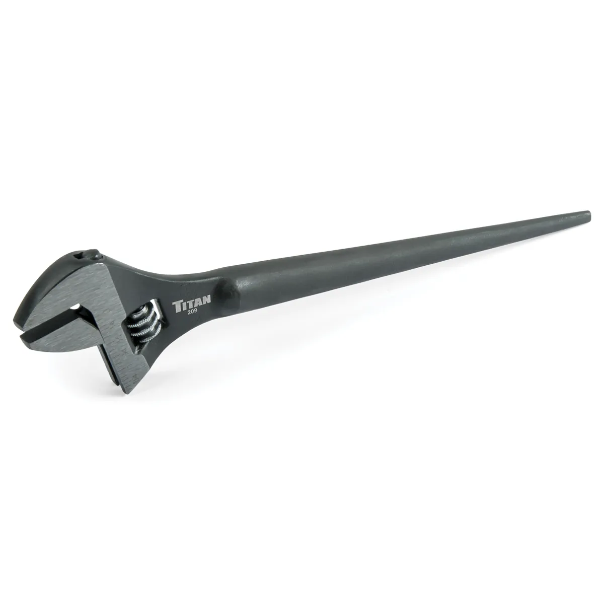 TITAN 8 Inch Adjustable Chrome Vanadium Steel Construction Spud Wrench Head Size with 10 Inch Overall Length for Added Leverage and Alignment