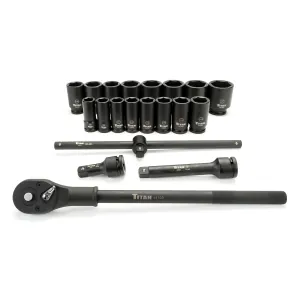 Titan 20 pc. 3/4 in. Dr 6 pt. SAE Impact Socket Set