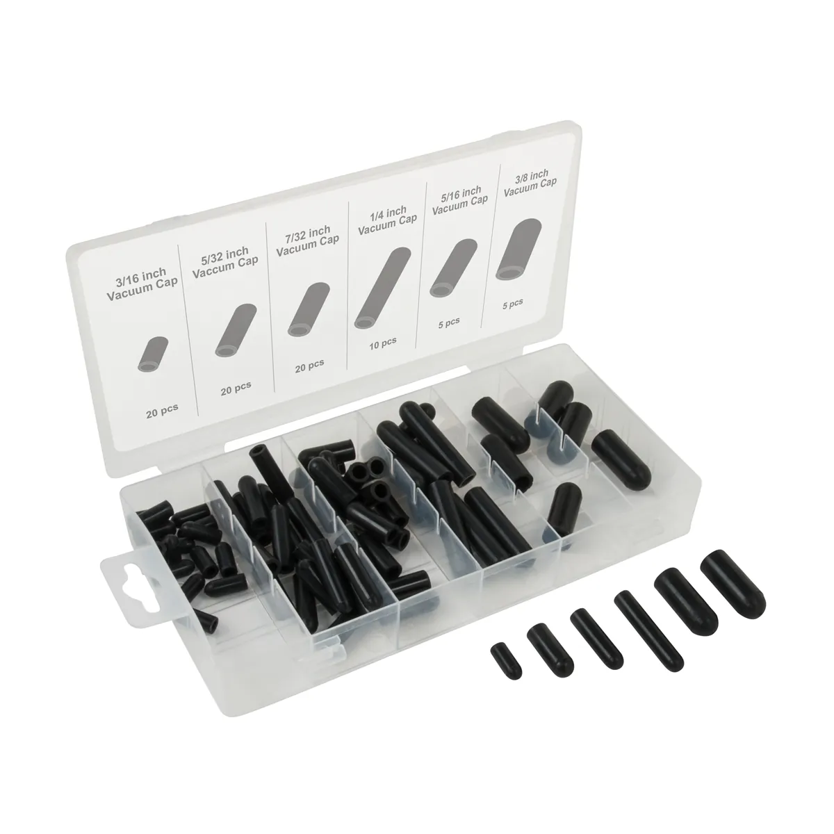 TITAN 80-PC SILICONE RUBBER VACUUM CAP ASSEMBLY