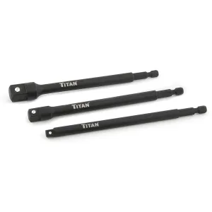 Titan 3pc 6in Socket Adapter Set