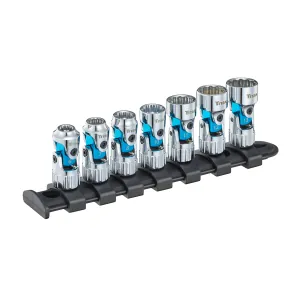 Titan 7 pc. 1/4 in. Drive MM Auto-Flex&trade; Universal Socket Set
