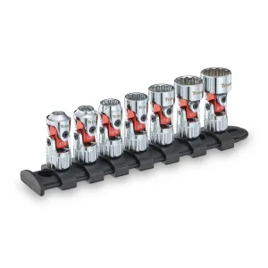Titan 7 pc. 1/4 in. Drive SAE Auto-Flex&trade; Universal Socket Set