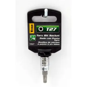TITAN 1/4" DR T27 TORX BIT SOCKET