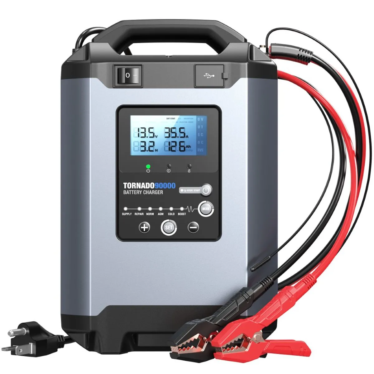 Topdon Tornado90000 - 90A Stable Power Supply & Smart Charger 12V/24V