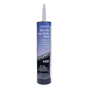 Transtar Autobody Products 4167 - Ultra Flex Seam Sealer - 11 oz Cartridge - Black - Pasty Solid