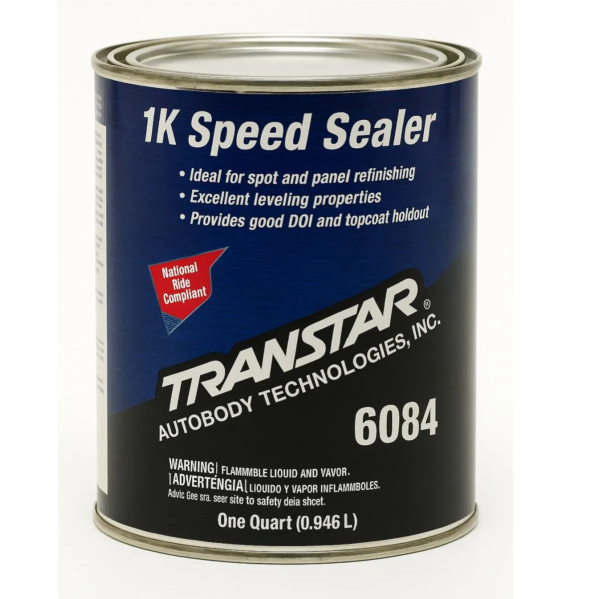 Transtar Autobody Products 6084 1K Speed Sealer, 1 qt Round Can, Light Gray, Low VOC VOC, 225 sq-ft/gal at 1 mil Coverage