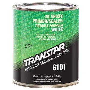 Transtar Autobody Products 6101 - 2K Epoxy Primer Sealer/Groundcoat - 1 Gallon Can - White - 520 sq-ft/ Gallon at 1 mil Coverage