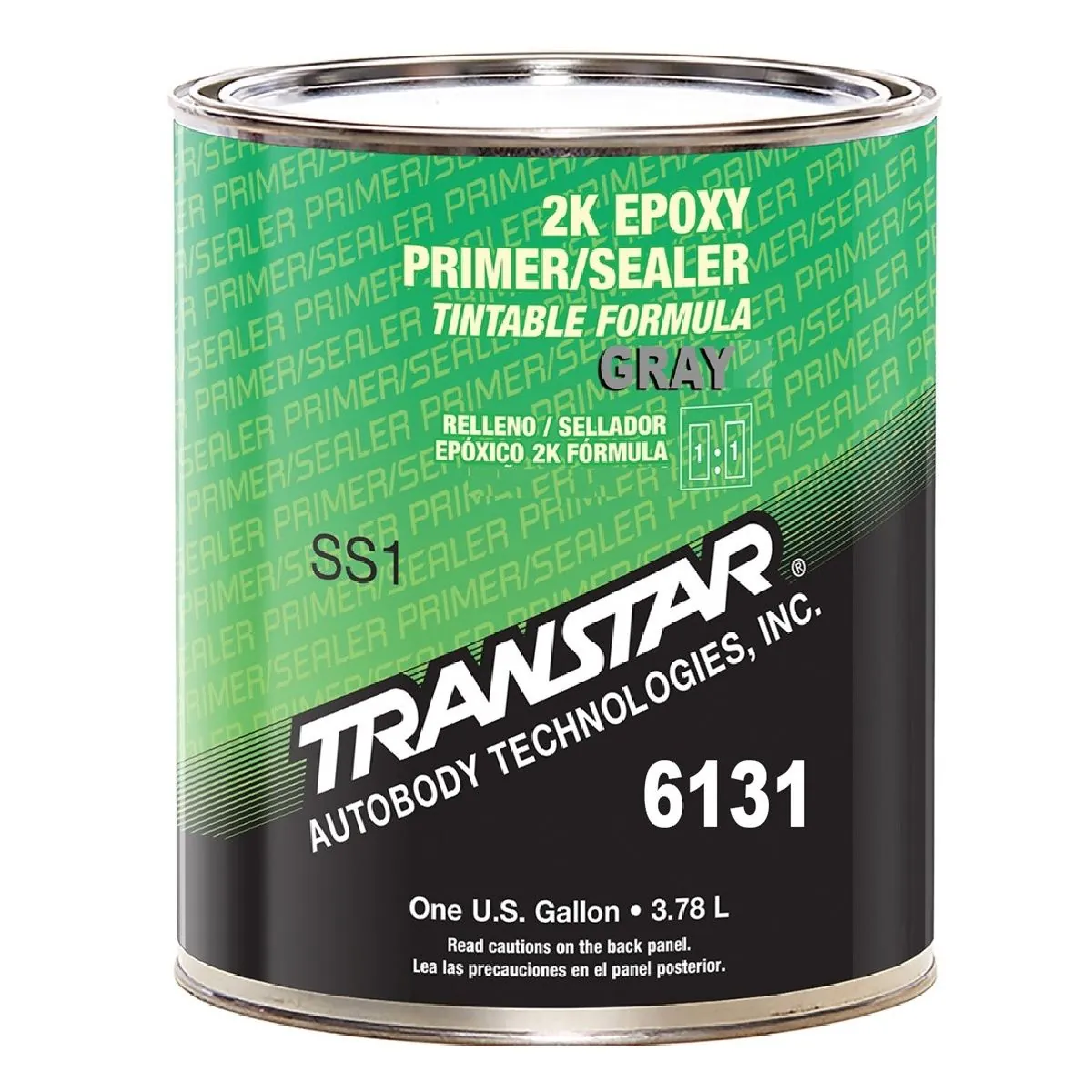 Transtar Autobody Products 6131 - 2K Epoxy Primer Sealer/Groundcoat - 1 Gallon Can - Gray - 1:1:10 Mixing - 520 sq-ft/ Gallon at 1 mil Coverage