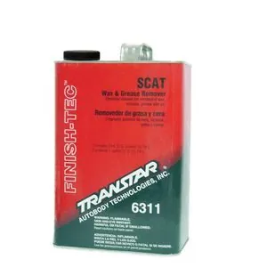 Transtar Autobody Products 6311 SCAT Wax and Grease Remover, 1 gal Can, Clear, 788 g/L VOC