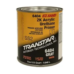 Transtar Autobody Products 6404 - EZ Sand Acrylic Urethane Primer - 1 Quart Can - Gray - 4:1:1 Mixing