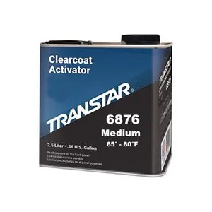 Transtar Autobody Products 6876 - 6800 Series Medium Lightning Clear Coat Activator - 2.5 L - Clear - Liquid