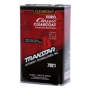 Transtar Autobody Products 7021 - EURO Classic Clearcoat - 5 L Can - Euro - 2:1 Mixing