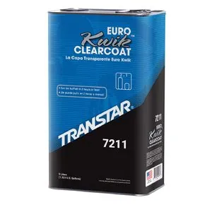 Transtar Autobody Products EURO Kwik 7211 Clearcoat, 5 L Can, Euro, 2:1 Mixing