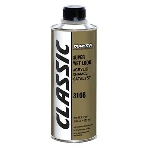 Transtar Autobody Products 8108 Super Wet Look Acrylic Enamel Catalyst, 1 pt Can, Clear, Liquid