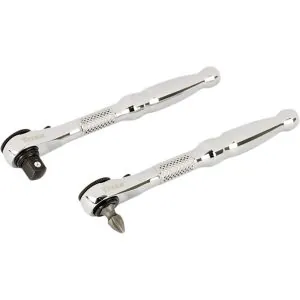 2 pc. 1/4 in. Drive Micro Ratchet and Ratcheting Bit Driver Set