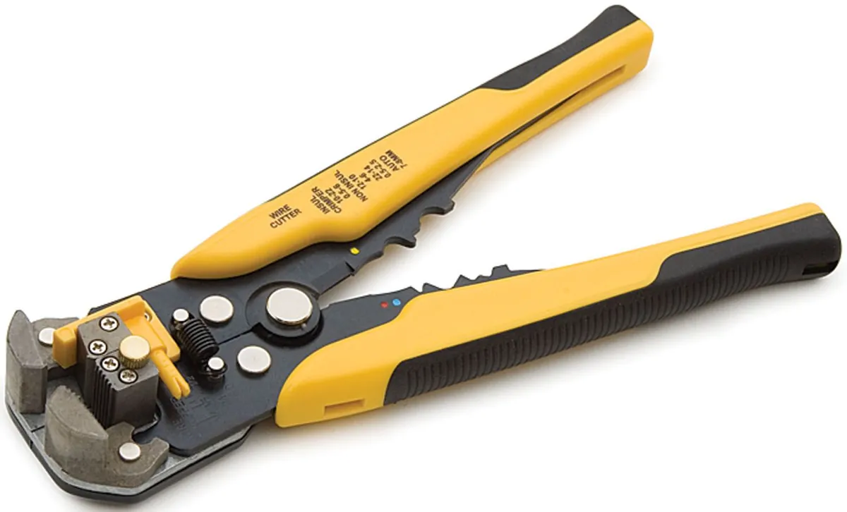 Self Adjusting Wire Stripper/Cutter and Crimper