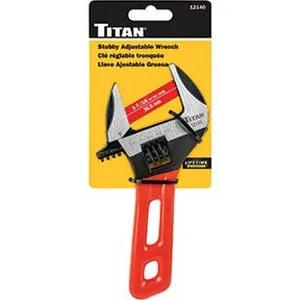 Titan 12140 Stubby Adjustable Wrench