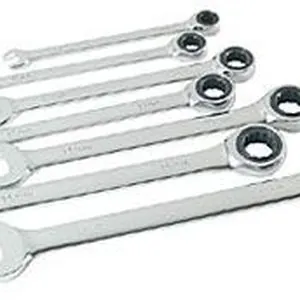 SAE Ratcheting Combination Wrench Set, 7 pc