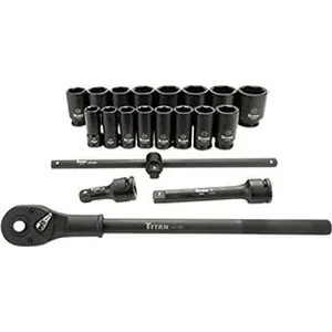 20 pc. 3/4 in. Dr 6 pt. Metric Impact Socket Set
