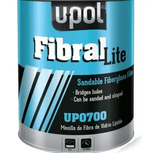 Fibral Lite Sandable Fiberglass Filler, Pale Yellow, 6lbs